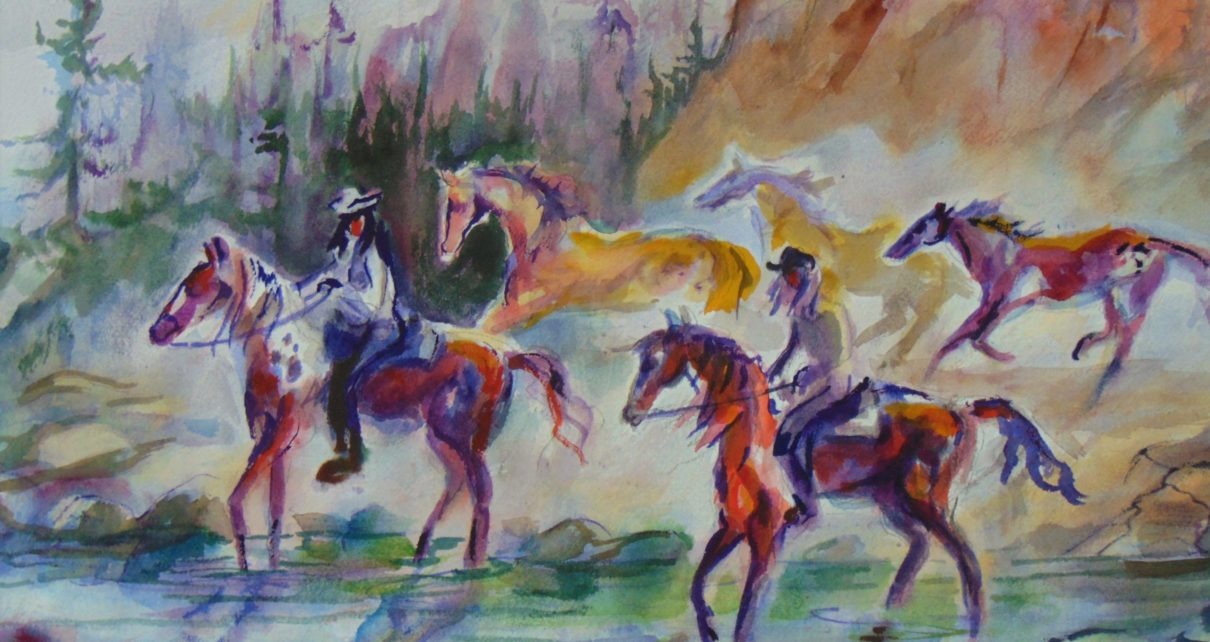 Painting of horses