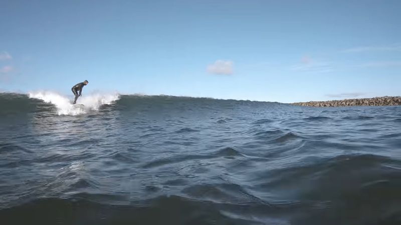 Man surfing on wave