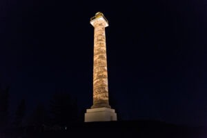 Astoria Column lit up