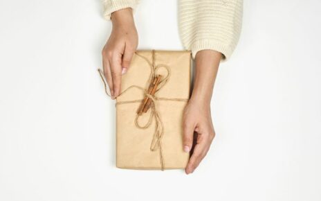 Woman's hands on gift