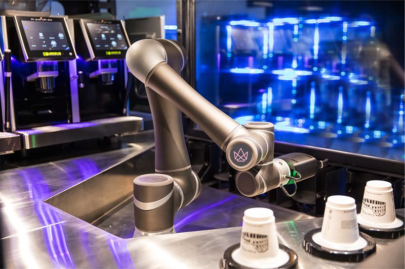 Robot serving coffee