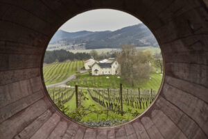 Wine barrel photo of winery